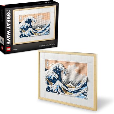 Art Hokusai The Great Wave Framed Japanese Wall Art Building Set - Unique 3D Puzzle Wall Decor for Home, Room, or Office - Arts and Crafts for Adults, Ages 18+ - Gift for Mother's Day - 31208